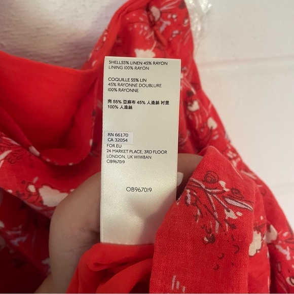 EUC Free People Womens All Mine Mini Red Floral One Shoulder Dress Size Small - Picture 11 of 13